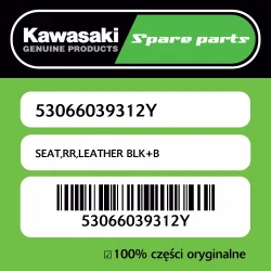 SEAT,RR,LEATHER BLK+B Nowy