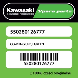 Owiewka górna L.GREEN Kawasaki Wyprzedaż