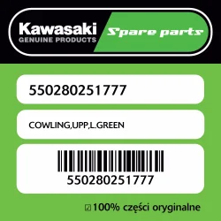 Owiewka górna L.GREEN Kawasaki Wyprzedaż