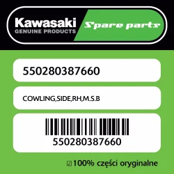 Owiewka boczna prawa M.S.B Kawasaki Zniżka