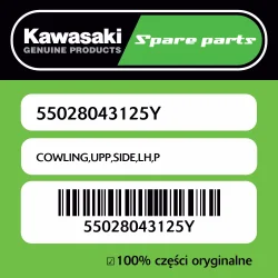 Darmowy zwrot Owiewka górna boczna lewa P Kawasaki