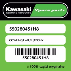 Owiewka dolna prawa EBONY Kawasaki Zniżka
