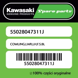 Nowość Owiewka dolna lewa F.S.BL Kawasaki