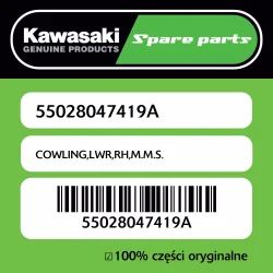 Ograniczona ilość Owiewka dolna prawa M.M.S. Kawasaki