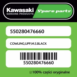 Darmowy zwrot Owiewka górna M.S.BLACK Kawasaki