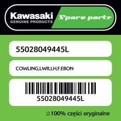 Dostępne od ręki Owiewka dolna lewa F.EBONY Kawasaki