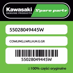 Owiewka dolna lewa M.G.GR Kawasaki Niska cena