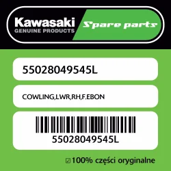 Owiewka dolna prawa F.EBONY Kawasaki Wyprzedaż