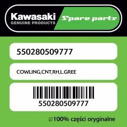 Ograniczona ilość Owiewka centralna prawa L.GREE Kawasaki