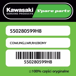 Owiewka dolna prawa EBONY Kawasaki Do wyczerpania zapasów