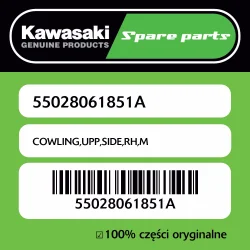 Owiewka górna boczna prawa M Kawasaki Łatwy zwrot