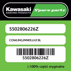 Wysoka jakość Owiewka wewnętrzna lewa F.BL Kawasaki