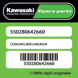 Wyprzedaż Owiewka boczna dolna ,prawa M Kawasaki