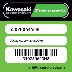 Owiewka dolna lewa EBONY Kawasaki Hit cenowy
