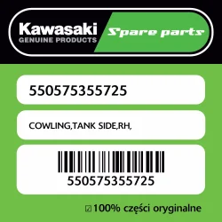 Obudowa zbiornika prawa Kawasaki Bezpieczna płatność