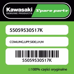 Oferta limitowana Owiewka górna boczna lewa M Kawasaki