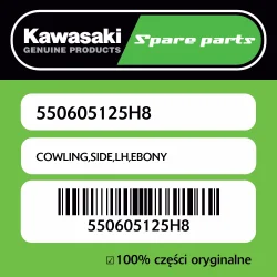 Najlepsza cena Owiewka boczna lewa EBONY Kawasaki