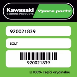 Śruba Kawasaki Zamów teraz