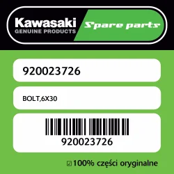 Dostępne od ręki Śruba 6X30 Kawasaki
