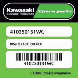 RIM,FR,1.40X17,BLACK Łatwy zwrot