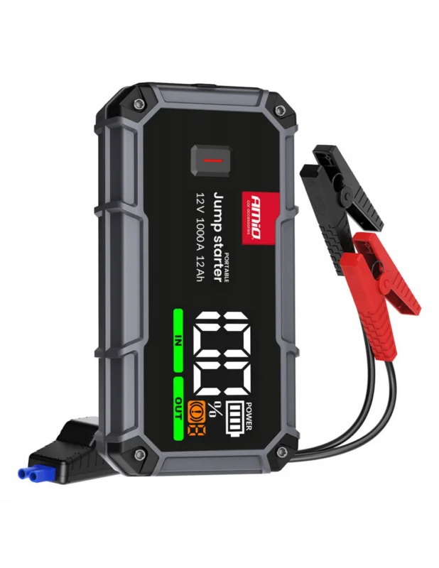 Dodaj do koszyka Urządzenie rozruchowe 3w1 booster powerbank latarka LED 12V 12Ah 1000A
