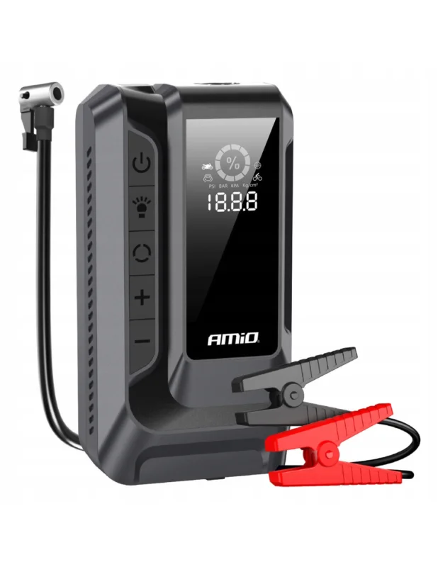 Nowy Urządzenie rozruchowe 4w1 booster powerbank kompresor latarka 12V 1600A